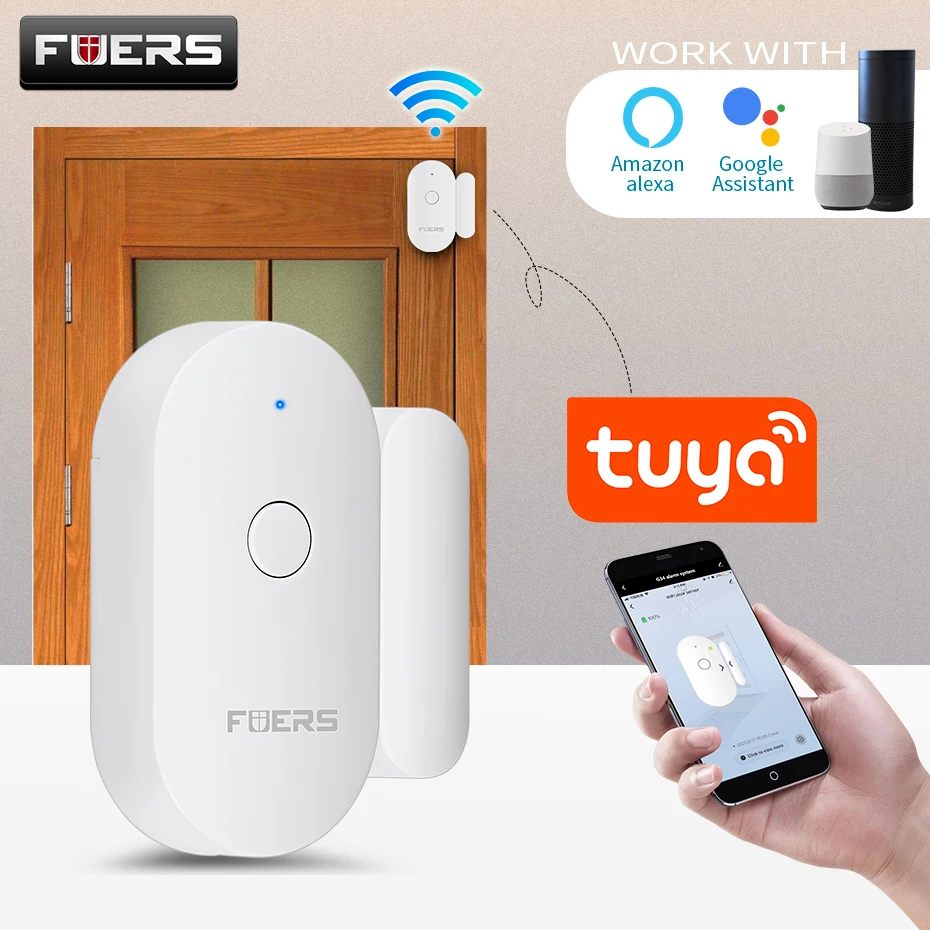 Smart Door & Window Alarm Sensor – WiFi Security Alert System with App Control