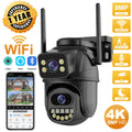 4K 8MP HD Wifi Camera Outdoor 4MP Dual Lens Dual Screen AI Auto Tracking IP Camera CCTV Audio Video Surveillance P2P 