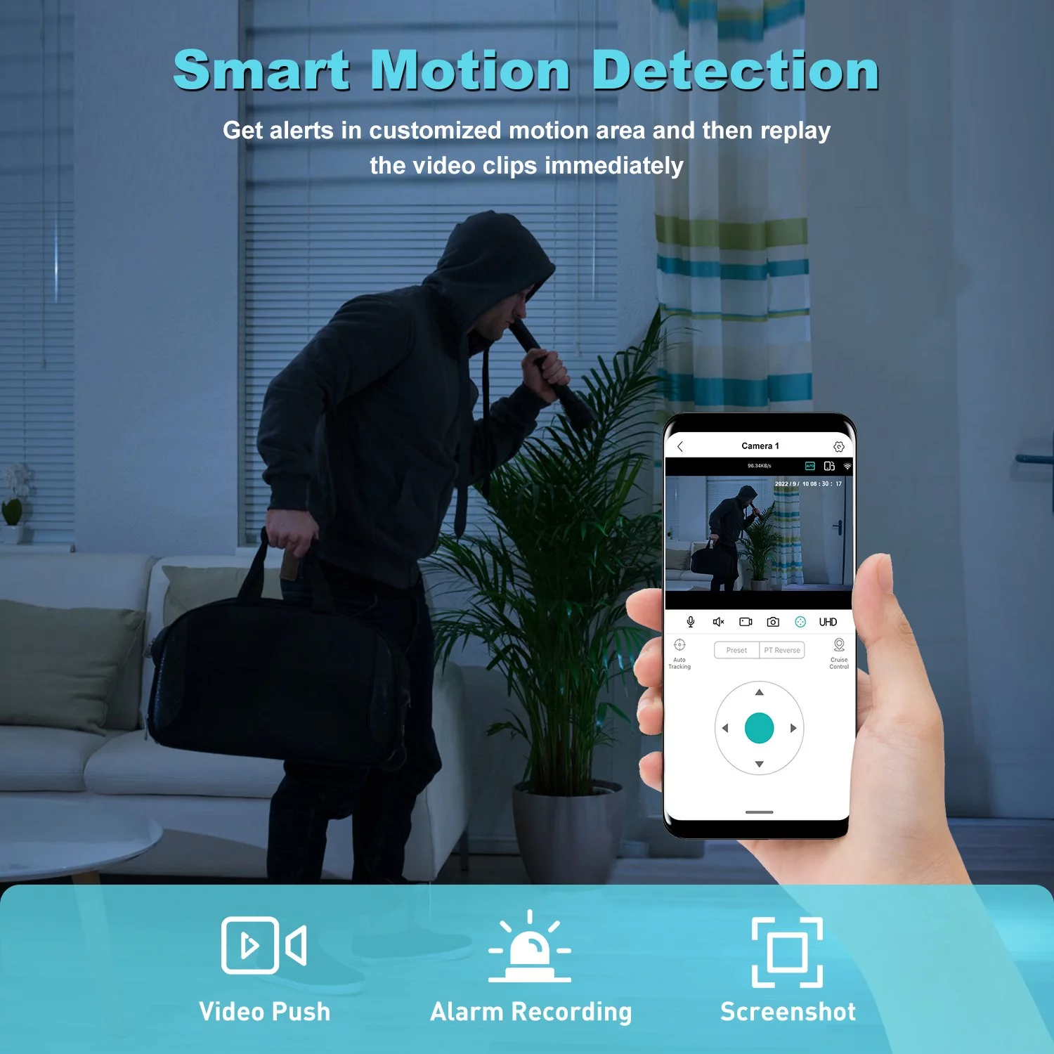 2K HD Smart Baby Monitor Camera – 360° View, Night Vision & Two-Way Talk