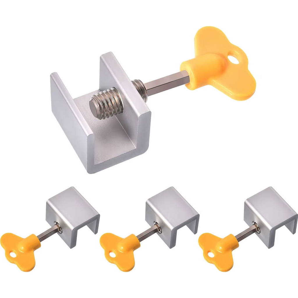 30% OFF 4-Pack Sliding Window Locks – Heavy-Duty Adjustable Safety Stoppers for Home & Child Protection