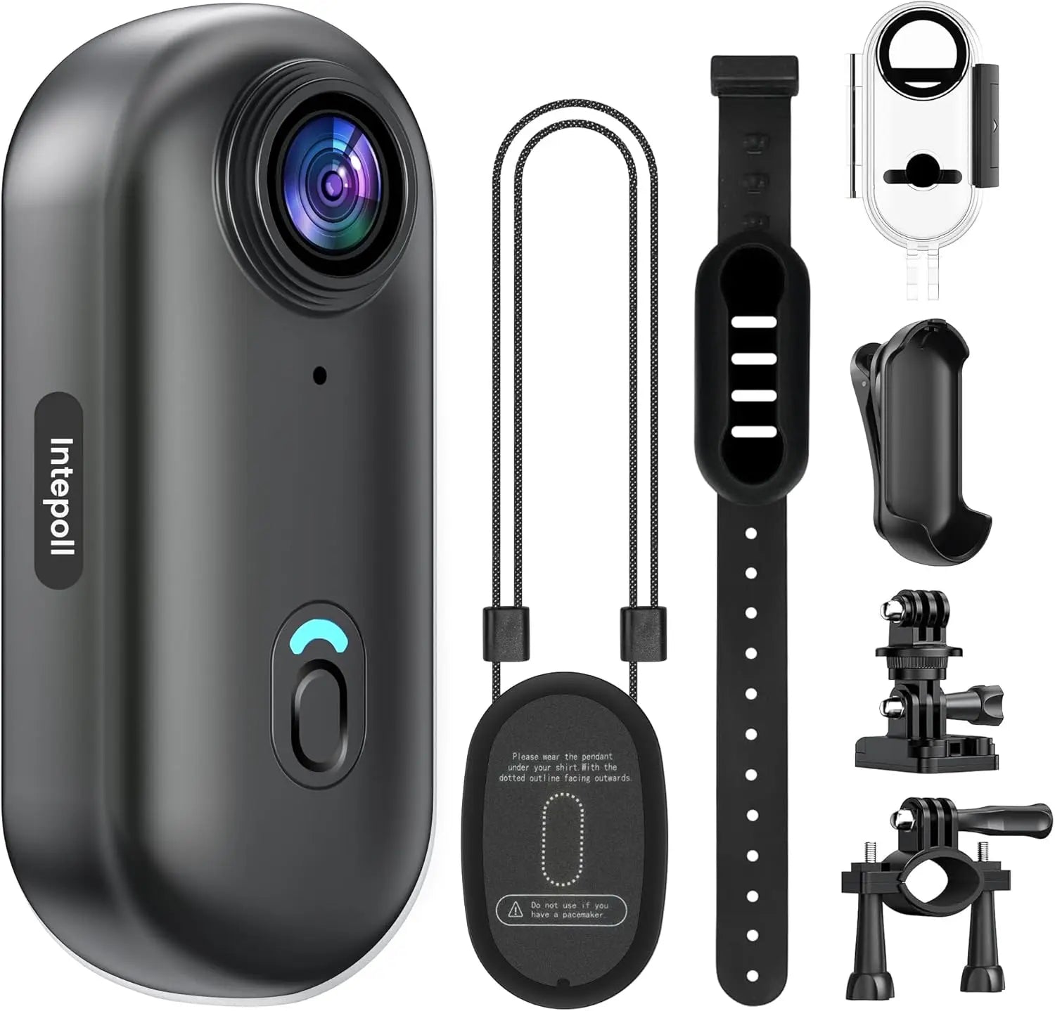 FHD 4K Mini Body POV Camera, Wearable Action Body Cam, Thumb Size Hands Free Recording Body Worn Camera, Premium