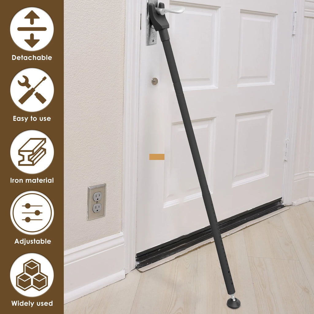 Door Security Bar 44-55 Inch Adjustable Door Security Bar Home Security Door Stopper Door Security 3 in 1 Door Jammer Security